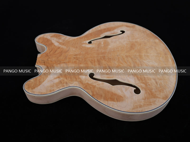 Semi Hollow Unfinished Maple DIY Electric Guitar Body (006)