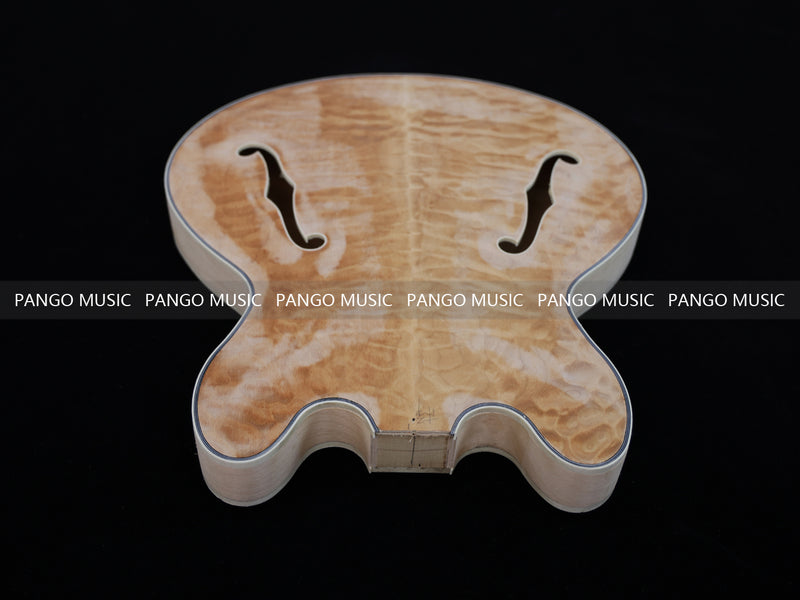 Semi Hollow Unfinished Maple DIY Electric Guitar Body (010)