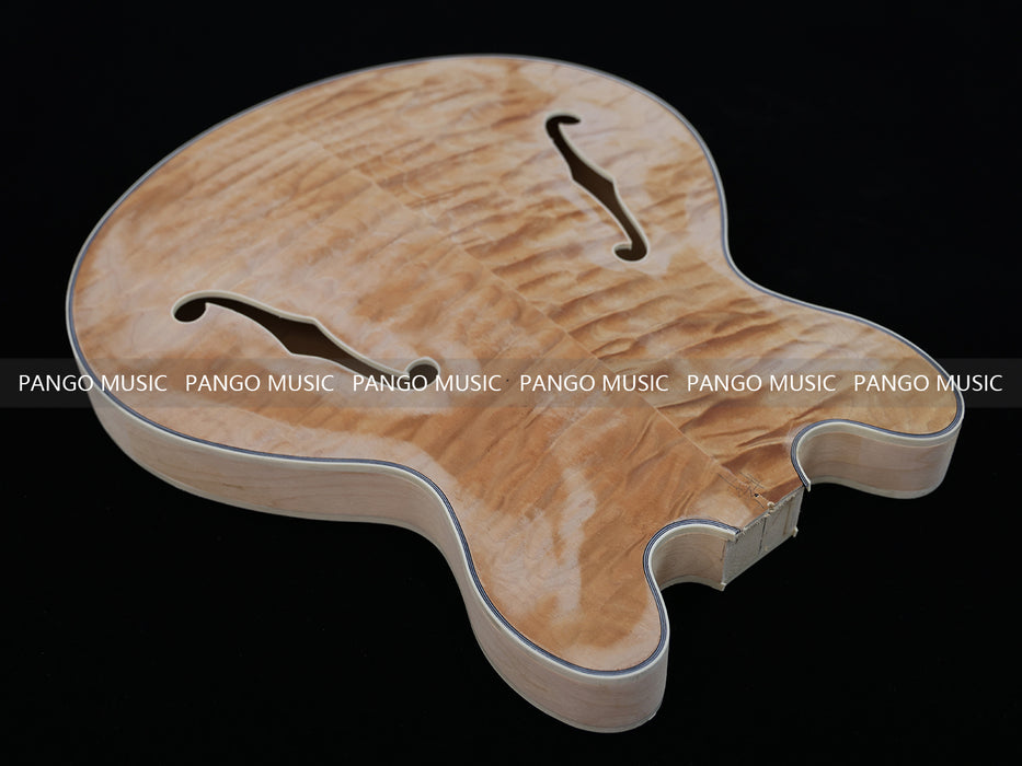 Semi Hollow Unfinished Maple DIY Electric Guitar Body (011)