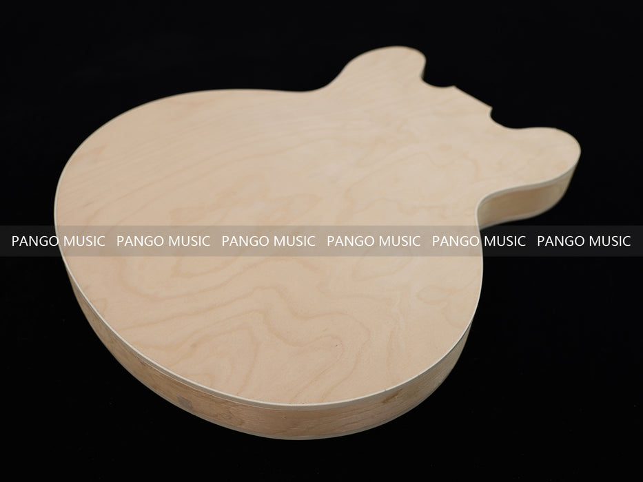 Semi Hollow Unfinished Maple DIY Electric Guitar Body (009)