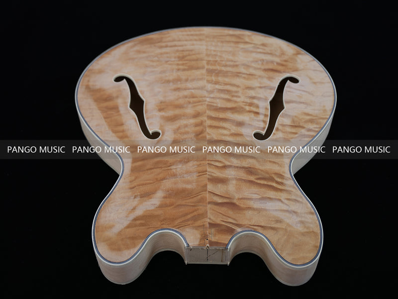 Semi Hollow Unfinished Maple DIY Electric Guitar Body (011)