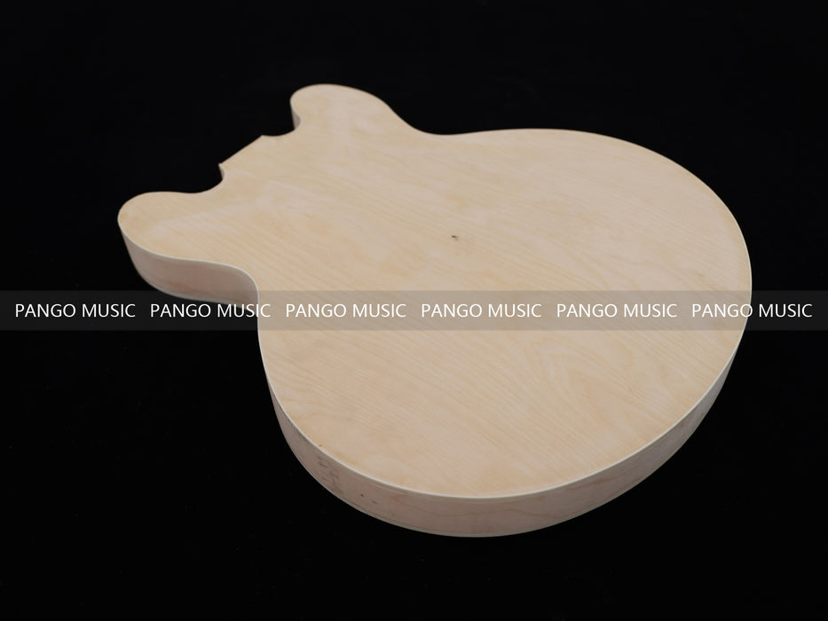 Semi Hollow Unfinished Maple DIY Electric Guitar Body (007)