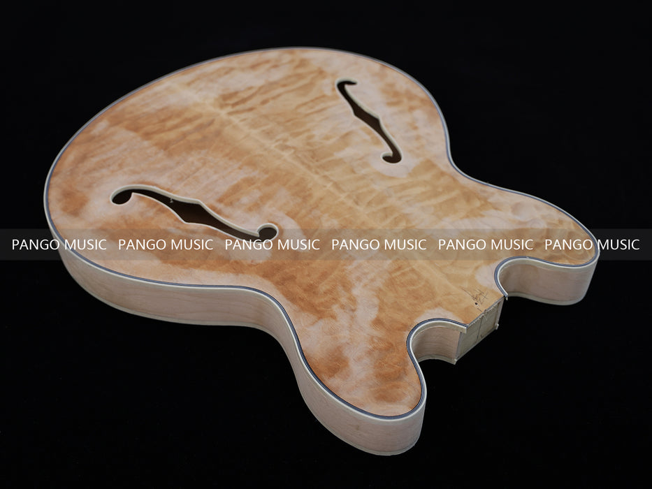 Semi Hollow Unfinished Maple DIY Electric Guitar Body (010)