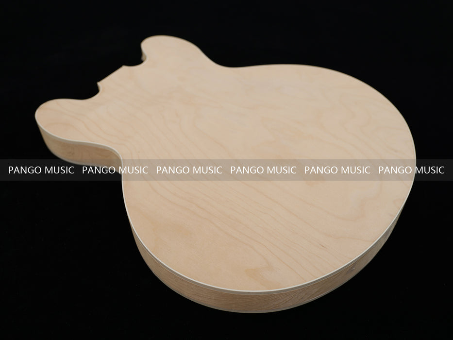 Semi Hollow Unfinished Maple DIY Electric Guitar Body (009)