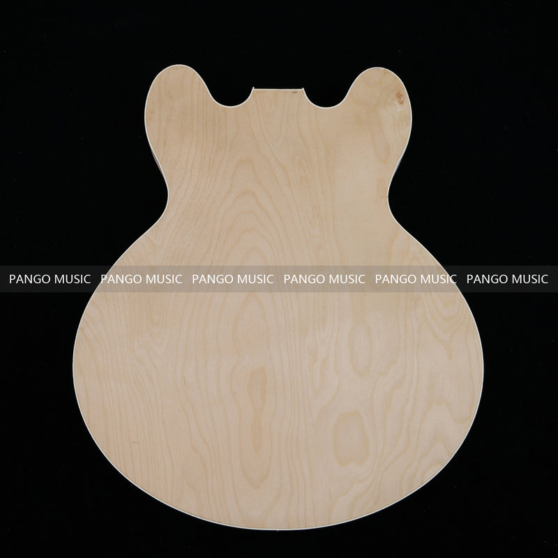 Semi Hollow Unfinished Maple DIY Electric Guitar Body (015)