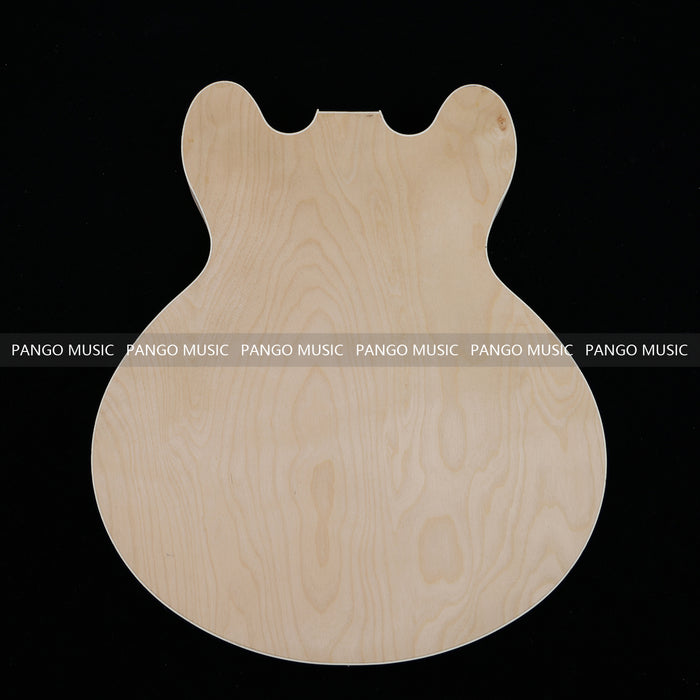 Semi Hollow Unfinished Maple DIY Electric Guitar Body (015)