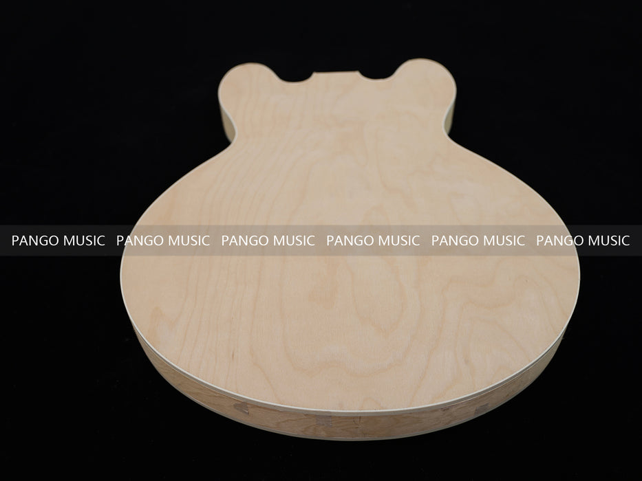 Semi Hollow Unfinished Maple DIY Electric Guitar Body (009)