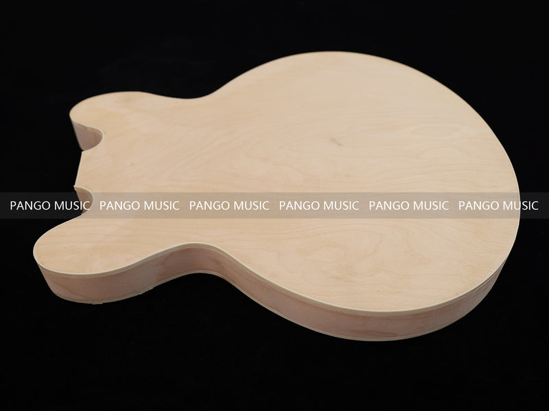 Semi Hollow Unfinished Maple DIY Electric Guitar Body (006)