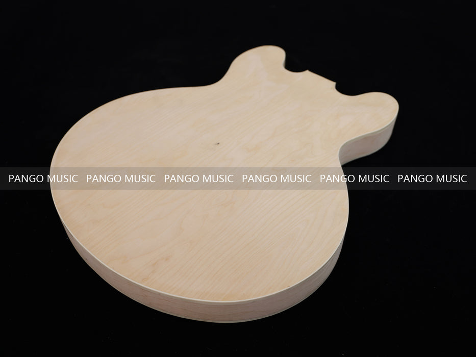 Semi Hollow Unfinished Maple DIY Electric Guitar Body (007)