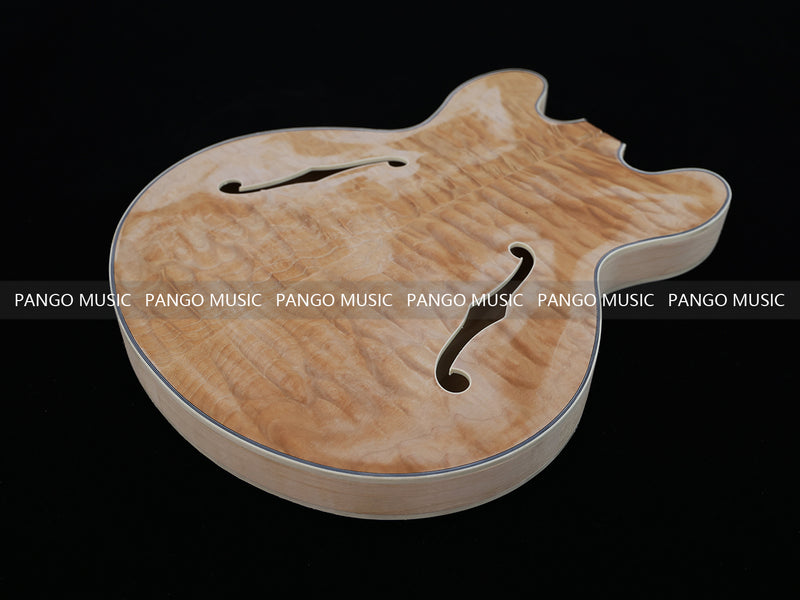 Semi Hollow Unfinished Maple DIY Electric Guitar Body (011)
