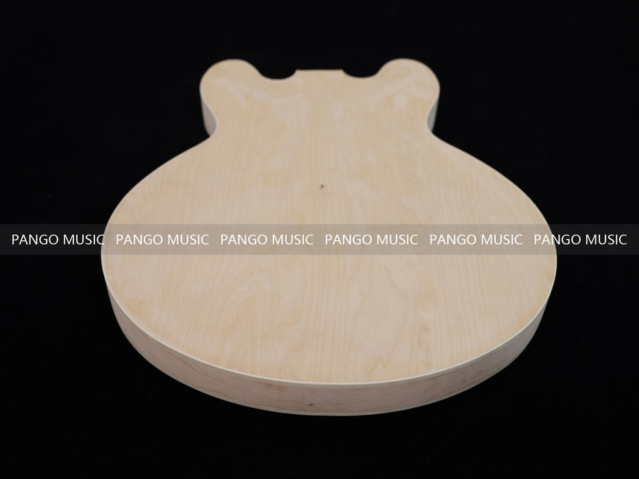 Semi Hollow Unfinished Maple DIY Electric Guitar Body (007)