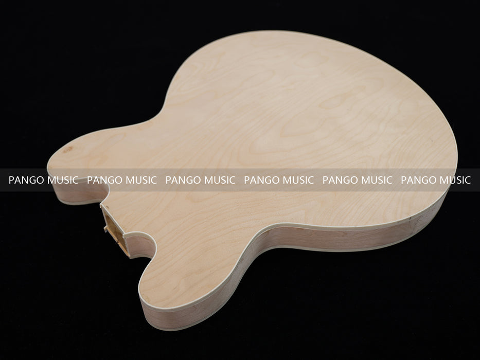 Semi Hollow Unfinished Maple DIY Electric Guitar Body (015)