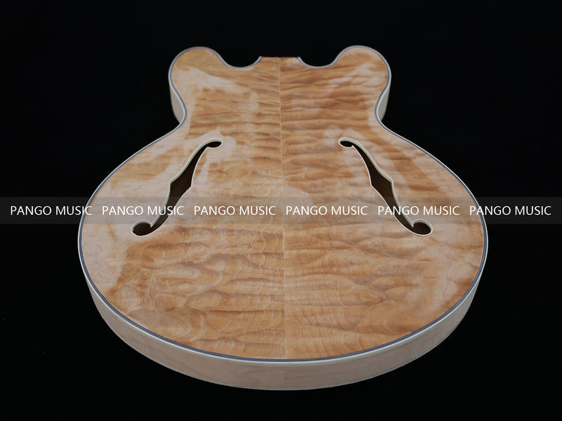 Semi Hollow Unfinished Maple DIY Electric Guitar Body (011)