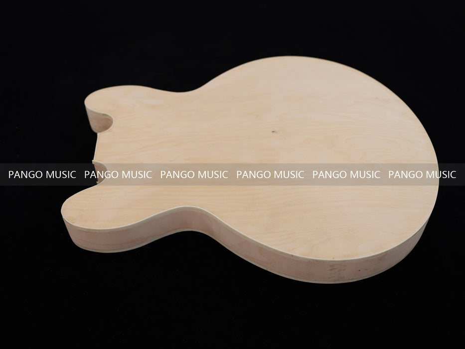 Semi Hollow Unfinished Maple DIY Electric Guitar Body (007)