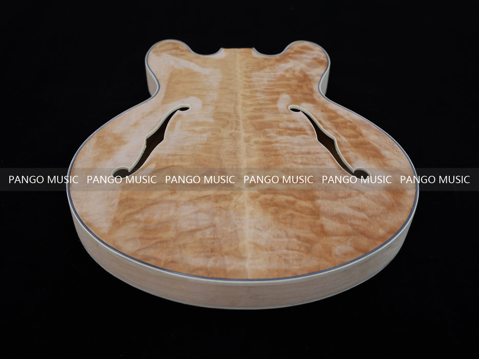Semi Hollow Unfinished Maple DIY Electric Guitar Body (010)