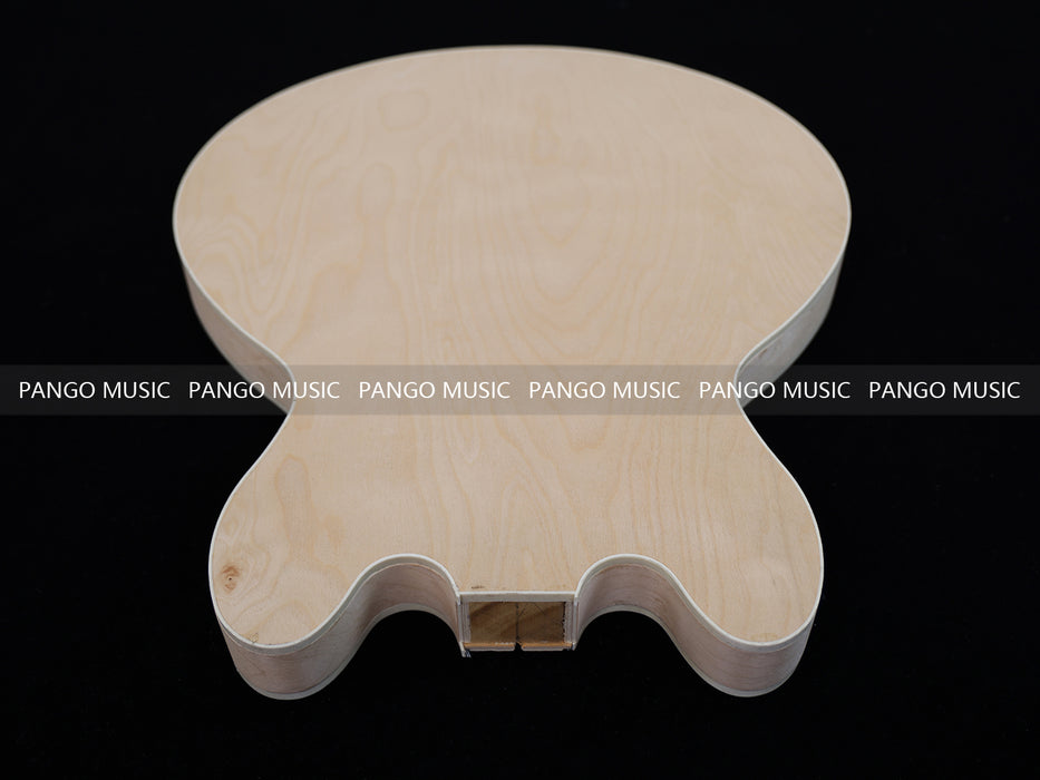 Semi Hollow Unfinished Maple DIY Electric Guitar Body (015)
