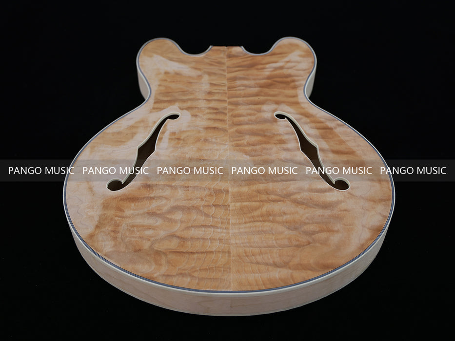Semi Hollow Unfinished Maple DIY Electric Guitar Body (011)