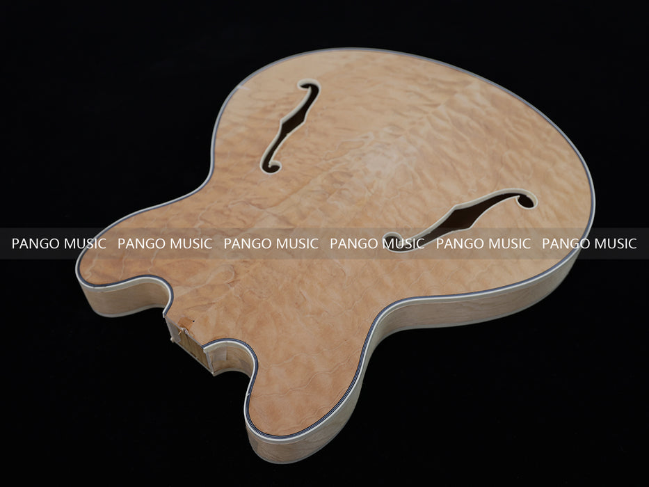 Semi Hollow Unfinished Maple DIY Electric Guitar Body (009)
