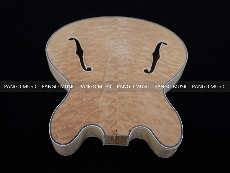 Semi Hollow Unfinished Maple DIY Electric Guitar Body (009)