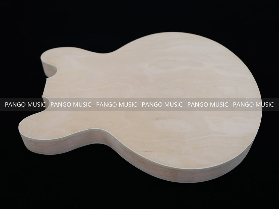 Semi Hollow Unfinished Maple DIY Electric Guitar Body (011)