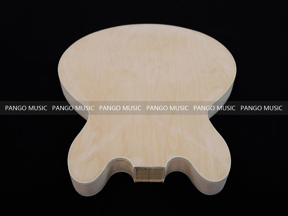 Semi Hollow Unfinished Maple DIY Electric Guitar Body (010)