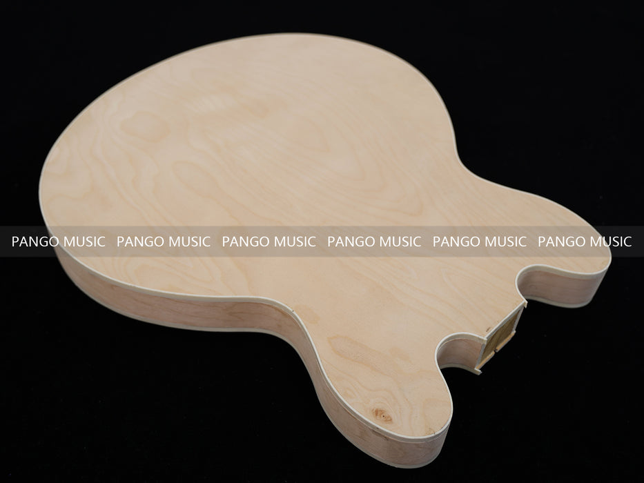 Semi Hollow Unfinished Maple DIY Electric Guitar Body (015)