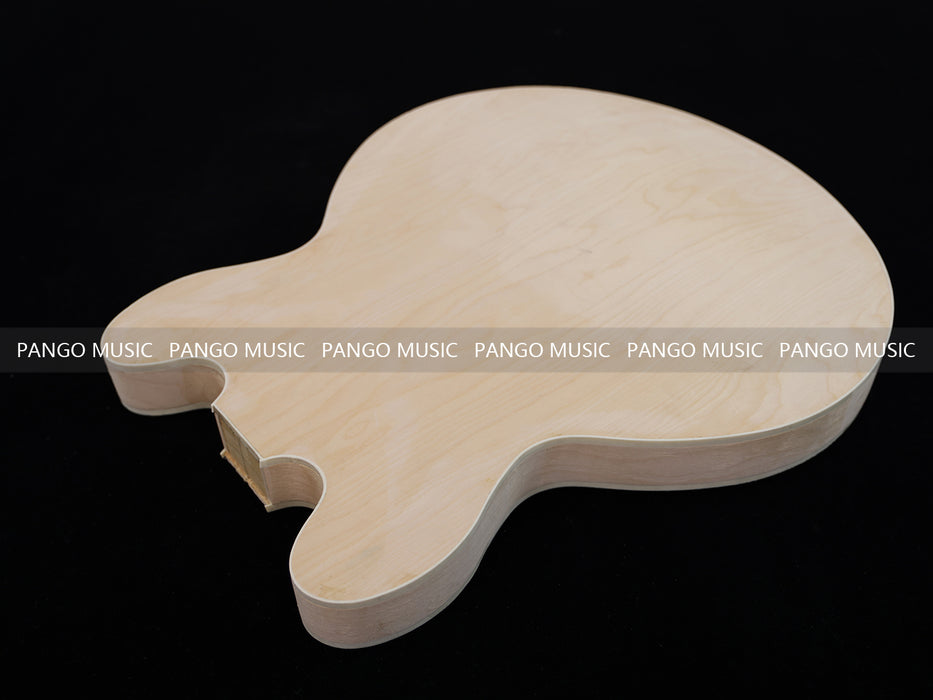Semi Hollow Unfinished Maple DIY Electric Guitar Body (010)