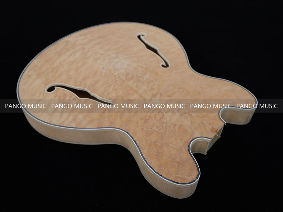 Semi Hollow Unfinished Maple DIY Electric Guitar Body (009)