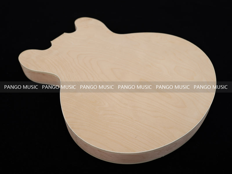Semi Hollow Unfinished Maple DIY Electric Guitar Body (015)