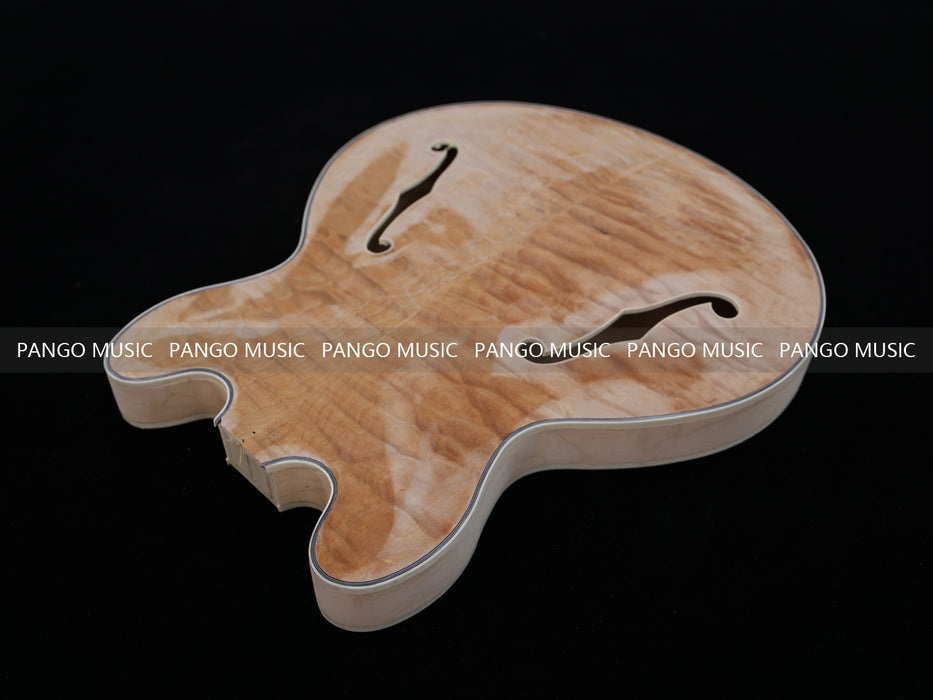 Semi Hollow Unfinished Maple DIY Electric Guitar Body (007)