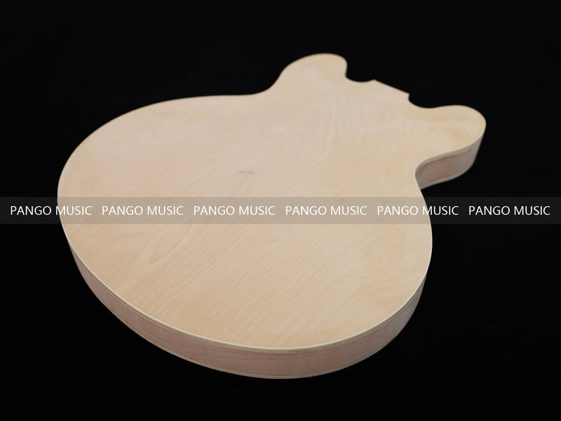 Semi Hollow Unfinished Maple DIY Electric Guitar Body (006)