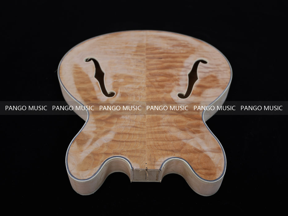 Semi Hollow Unfinished Maple DIY Electric Guitar Body (007)
