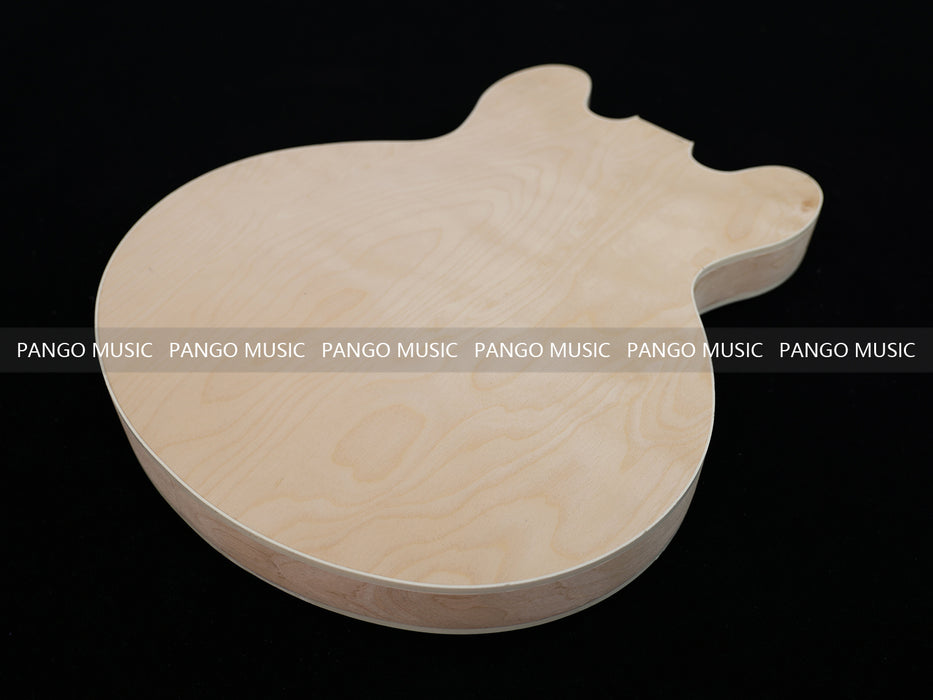 Semi Hollow Unfinished Maple DIY Electric Guitar Body (015)