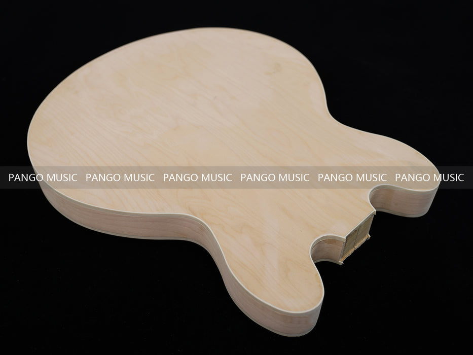 Semi Hollow Unfinished Maple DIY Electric Guitar Body (010)