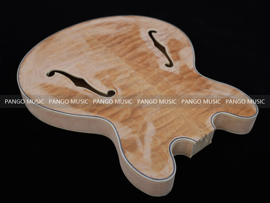Semi Hollow Unfinished Maple DIY Electric Guitar Body (007)
