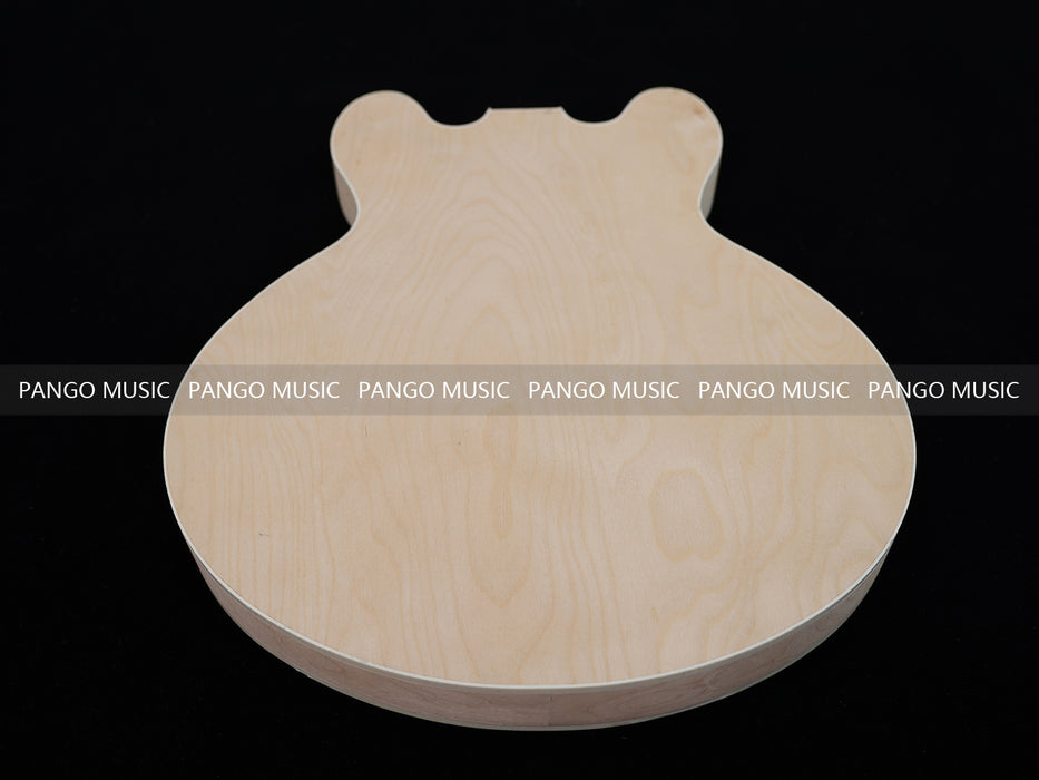 Semi Hollow Unfinished Maple DIY Electric Guitar Body (015)