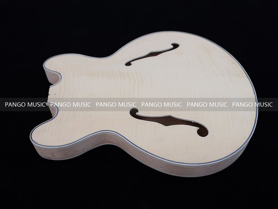 Semi Hollow Unfinished Maple DIY Electric Guitar Body (015)