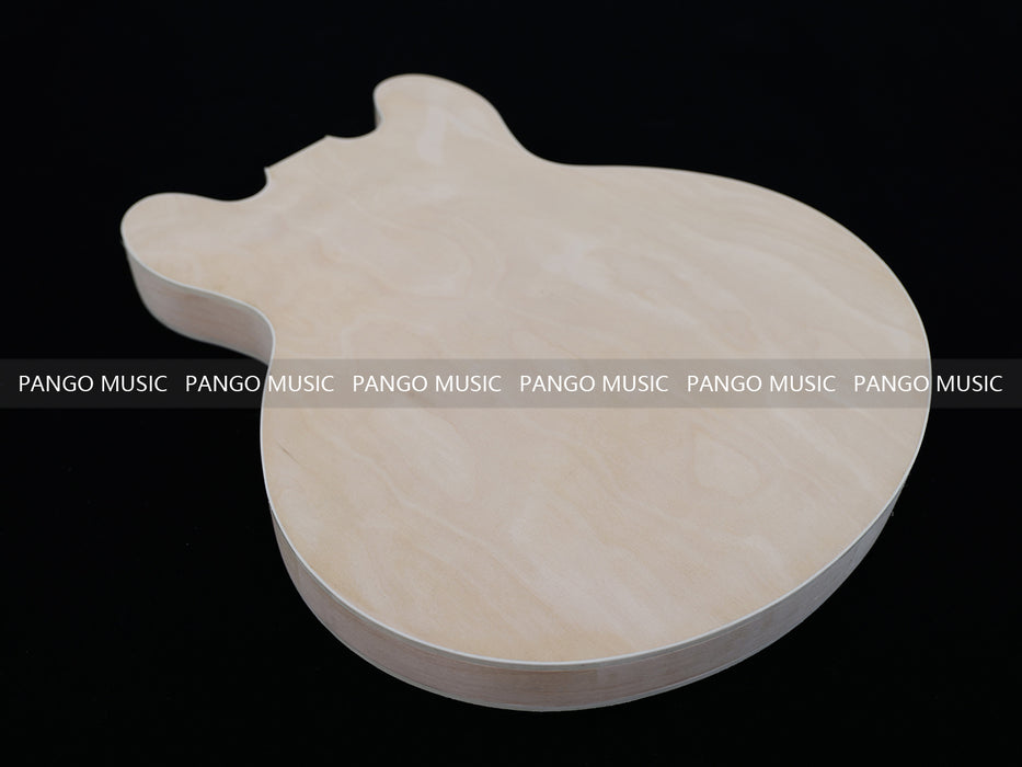 Semi Hollow Unfinished Maple DIY Electric Guitar Body (011)