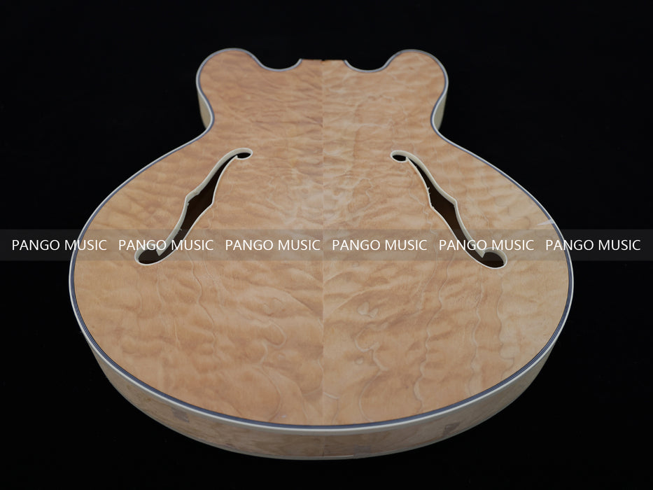 Semi Hollow Unfinished Maple DIY Electric Guitar Body (009)