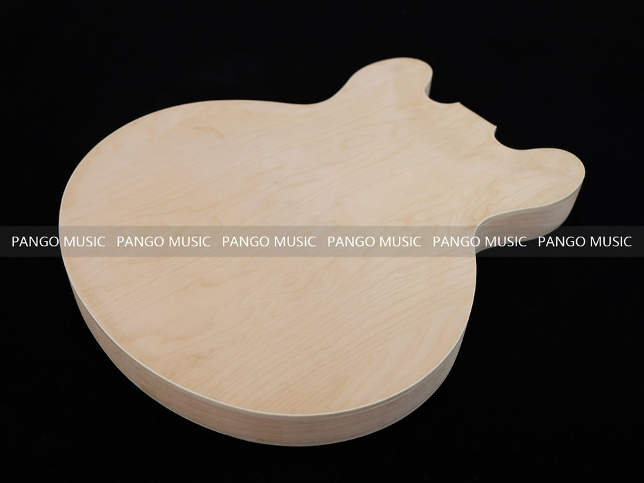 Semi Hollow Unfinished Maple DIY Electric Guitar Body (010)