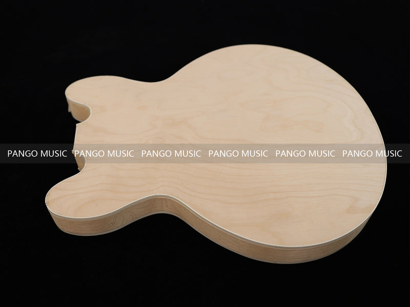 Semi Hollow Unfinished Maple DIY Electric Guitar Body (009)