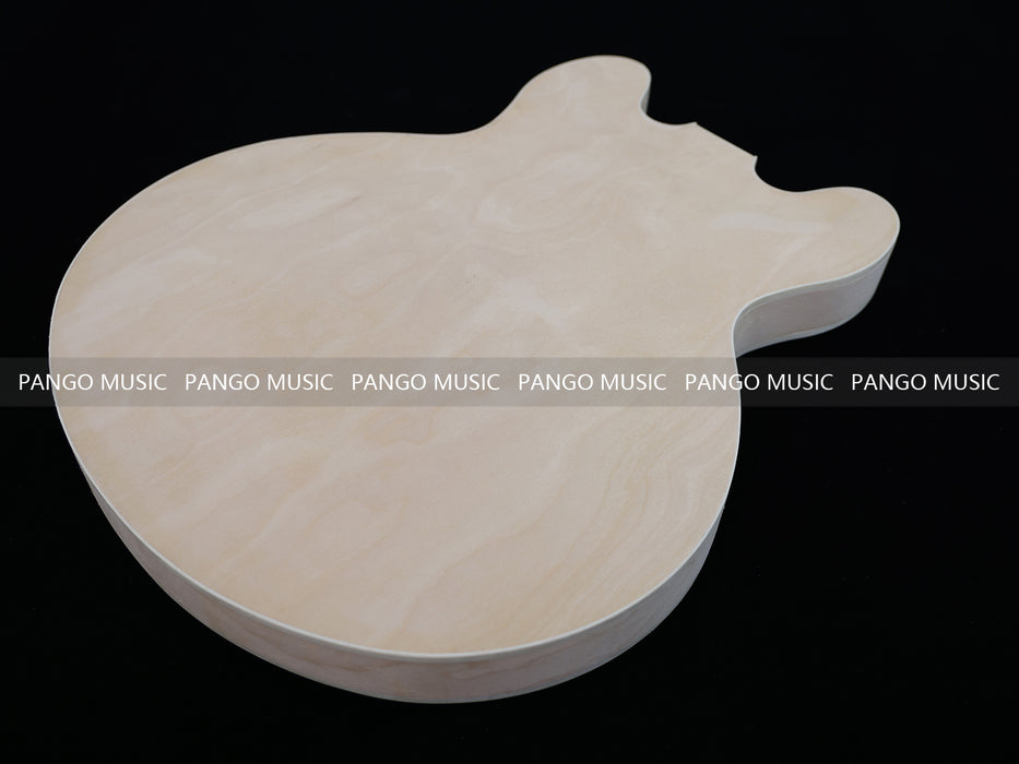 Semi Hollow Unfinished Maple DIY Electric Guitar Body (011)