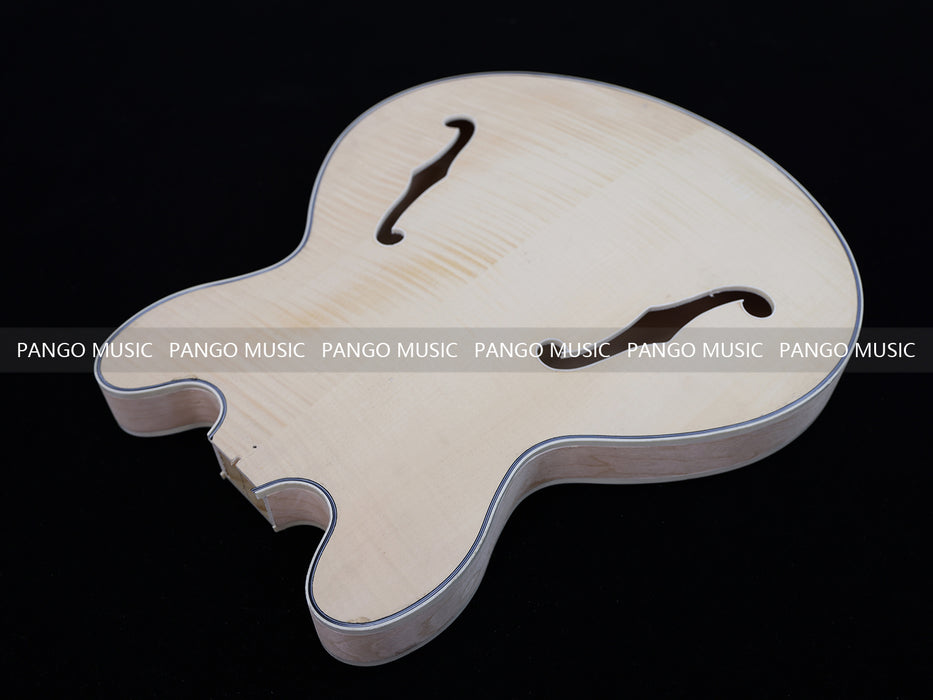 Semi Hollow Unfinished Maple DIY Electric Guitar Body (015)