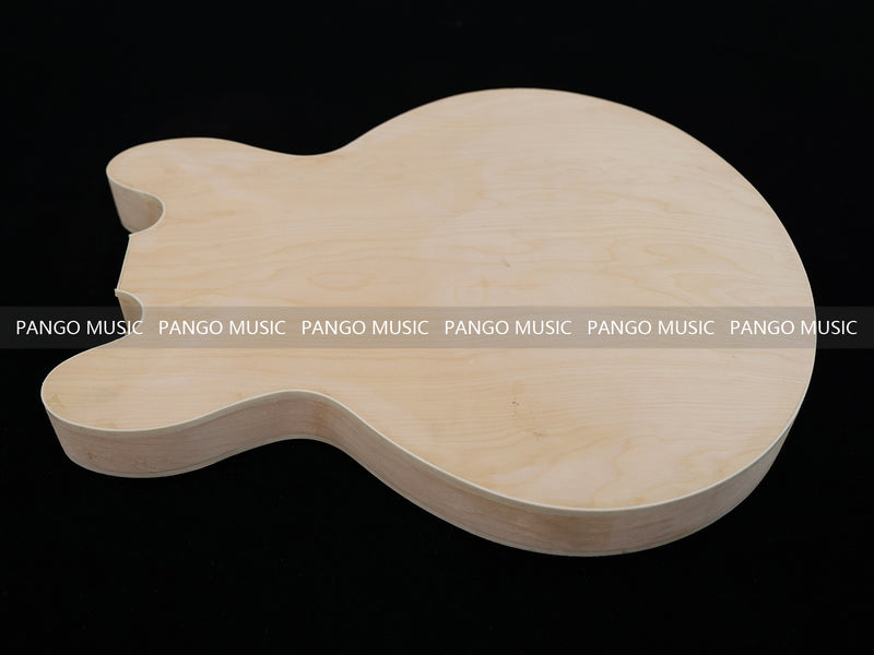 Semi Hollow Unfinished Maple DIY Electric Guitar Body (010)