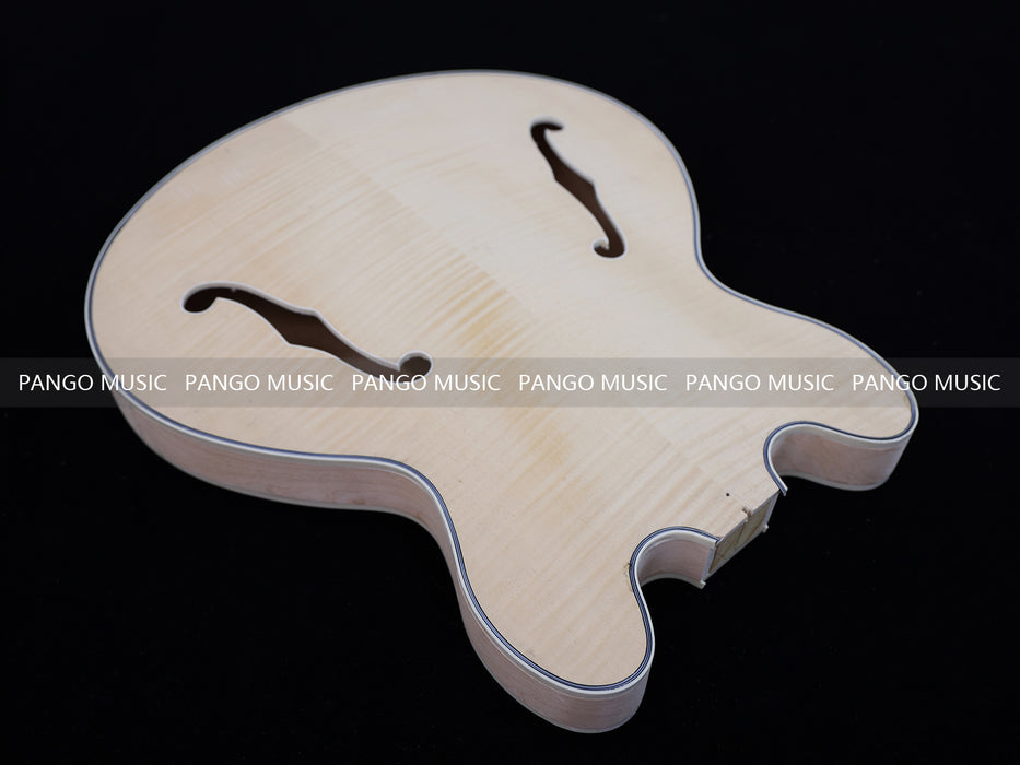 Semi Hollow Unfinished Maple DIY Electric Guitar Body (015)