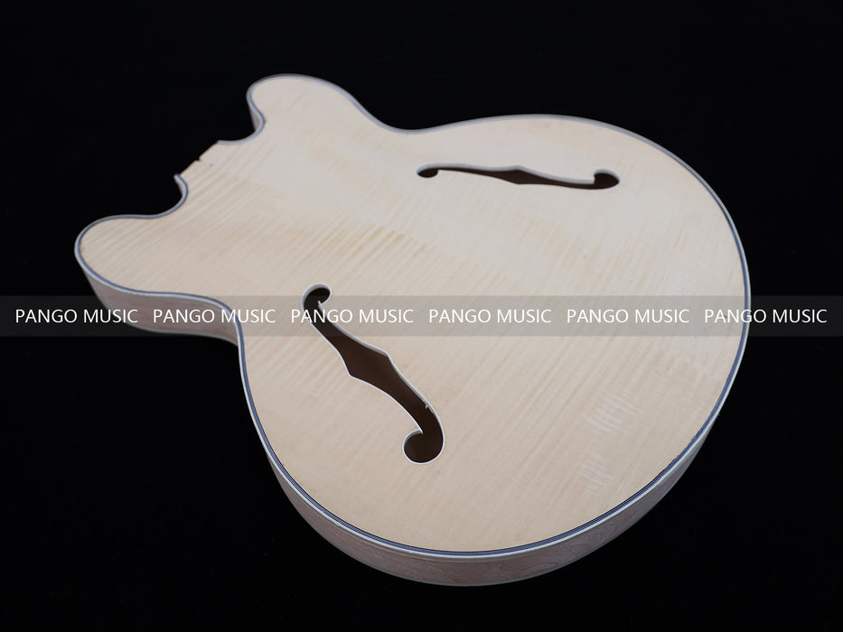 Semi Hollow Unfinished Maple DIY Electric Guitar Body (015)