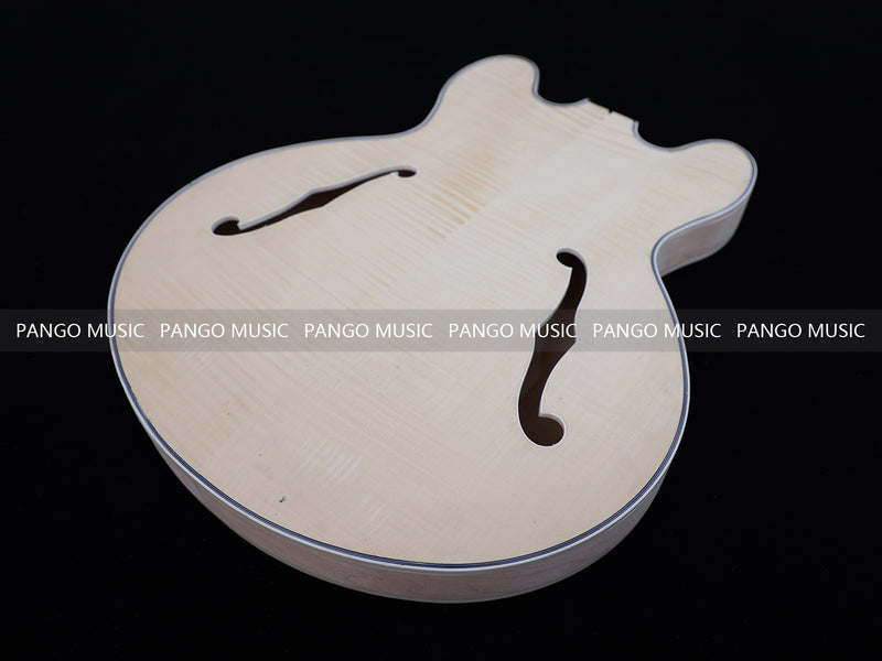 Semi Hollow Unfinished Maple DIY Electric Guitar Body (015)