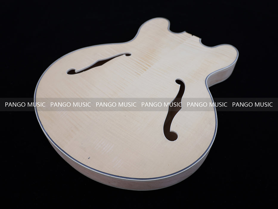 Semi Hollow Unfinished Maple DIY Electric Guitar Body (015)