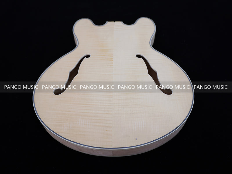Semi Hollow Unfinished Maple DIY Electric Guitar Body (015)