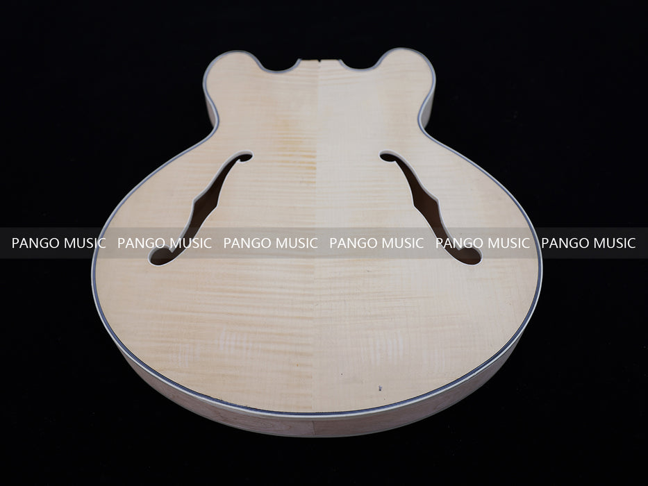 Semi Hollow Unfinished Maple DIY Electric Guitar Body (015)